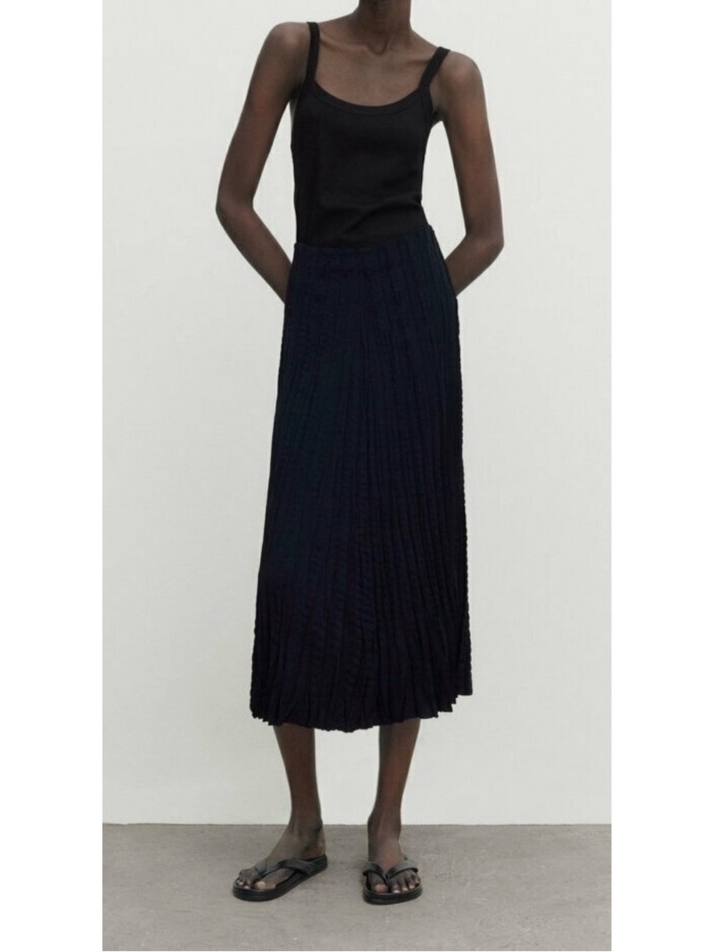 NWT Massimo Dutti Pleated A-Line Skirt - Size XS